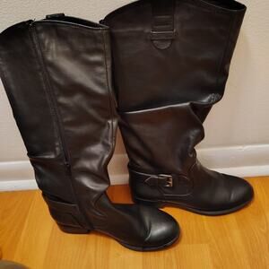 White Mountain Knee‑High Boots — Black — Size 7.5
